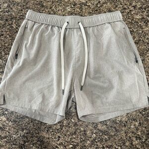 Men's Athletic Gray Shorts with Drawstring